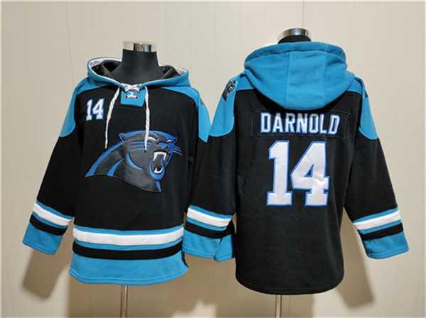 Men's Carolina Panthers #14 Sam Darnold Black Ageless Must-Have Lace-Up Pullover Hoodie,We sell and wholesale Men's Carolina Panthers #14 Sam Darnold Black Ageless Must-Have Lace-Up Pullover Hoodie on line form chian!